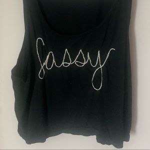 BRANDY MELVILLE Sassy Black Tank